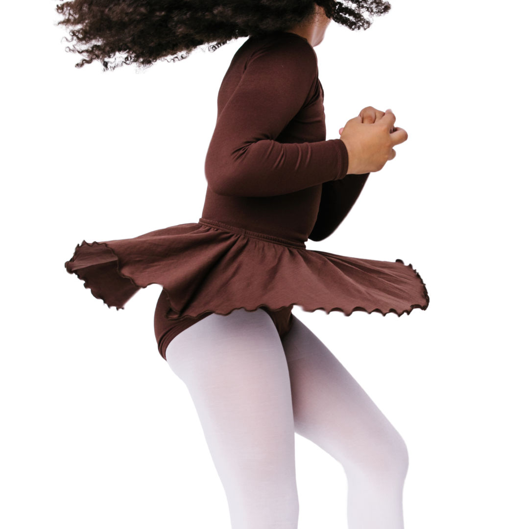 Brown Child / Girls Flutter Ballet - Dance Skirt
