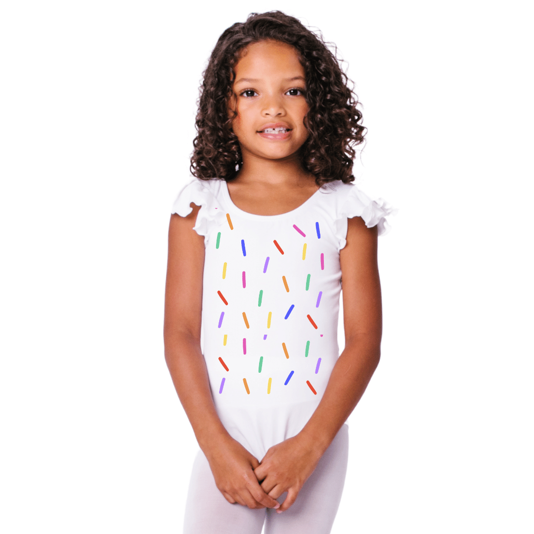 Flutter Sleeve Sweet Sprinkles Leotard