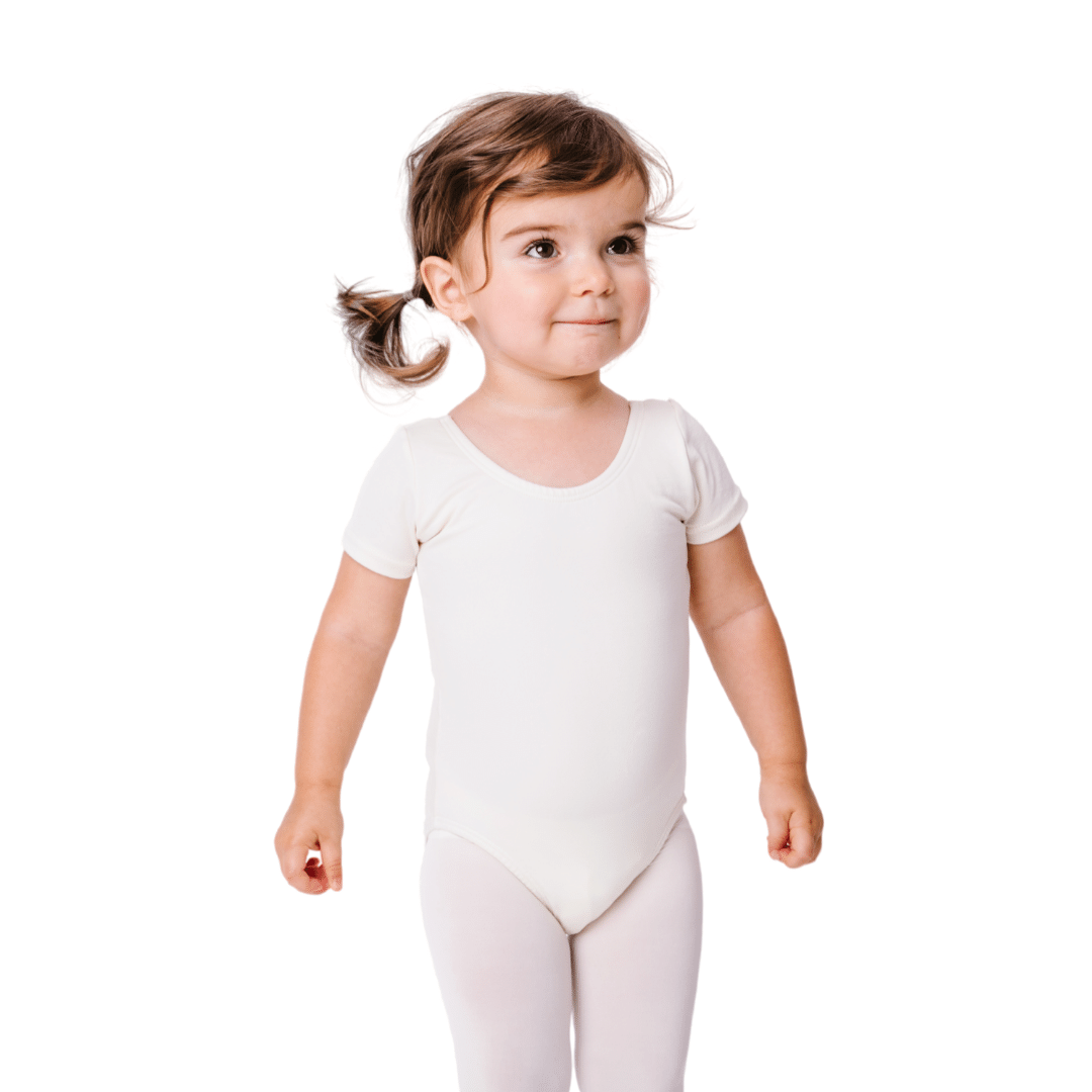 Ivory Short Sleeve Leotard