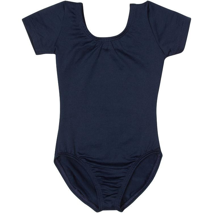 Navy Blue Short Sleeve Leotard
