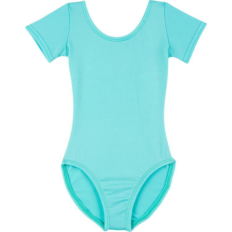 Short Sleeve Icy Turquoise Ballet Leotard