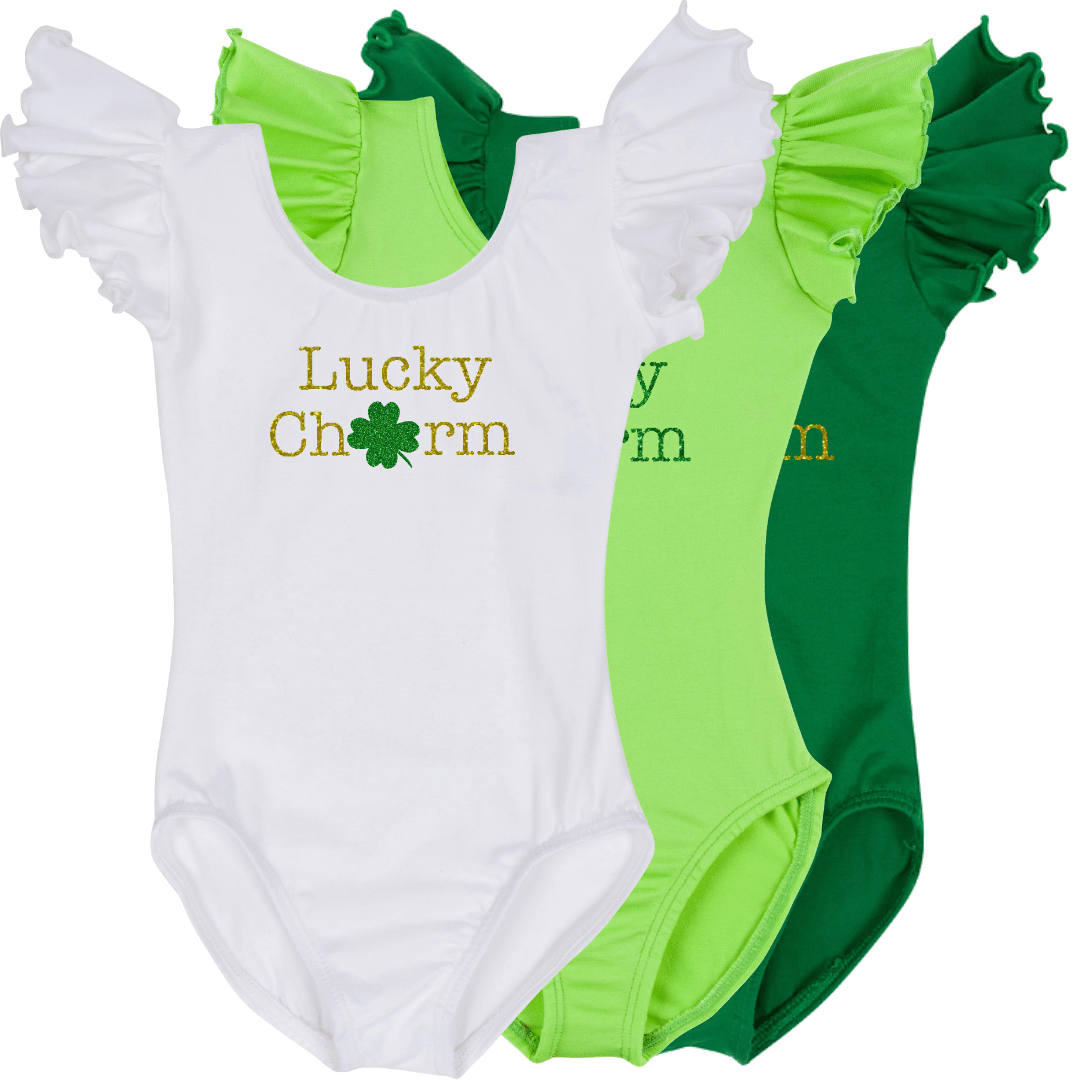 St. Patrick's Day Lucky Charm Ruffle Leotard